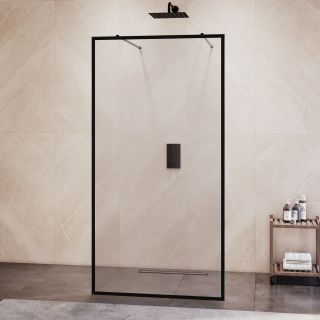 Душевая перегородка RGW WA-017B 35101713-84 130 см профиль чёрный стекло прозрачное