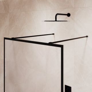 Душевая перегородка RGW WA-017B 35101712-84 120 см профиль чёрный стекло прозрачное