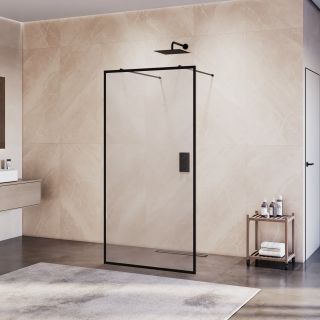 Душевая перегородка RGW WA-017B 35101712-84 120 см профиль чёрный стекло прозрачное