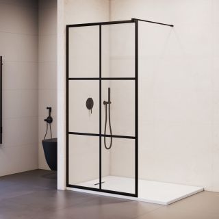 Душевая перегородка RGW WA-11B 32101110-84 100 см профиль чёрный стекло прозрачное