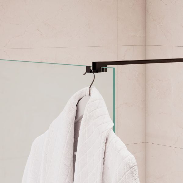 Душевая перегородка RGW WA-210B 351021008-24 80 см профиль чёрный стекло матовое-сатинат