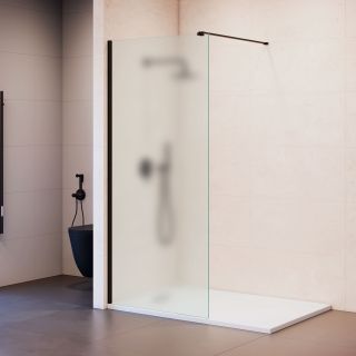 Душевая перегородка RGW WA-210B 351021008-24 80 см профиль чёрный стекло матовое-сатинат