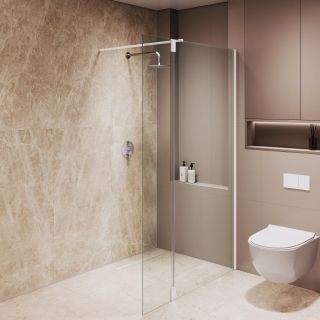 Душевая перегородка RGW WA-050W WA-002W + Z-070W 351005003-15 100 см профиль белый стекло прозрачное