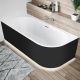 Акриловая ванна Riho Desire Corner Velvet Sparkle System Fall B087009220 R 184x84см с аэромассажем заполнение через перелив чёрный матовый/белый матовый