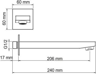 Wasserkraft A091 Настенный излив для ванны Wasserkraft A091 Настенный излив для ванны