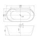 Акриловая ванна BelBagno отдельностоящая, белая 178x84 BB14
