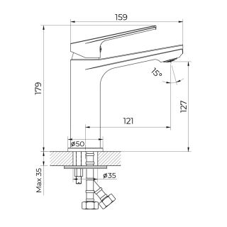 Cмеситель для раковины Knotlor KN-60, хром