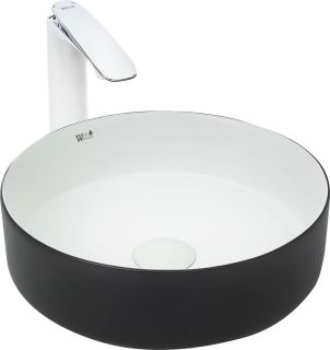 Раковина-чаша WeltWasser Elbach M3134 BW 35 10000004522 Черная Белая