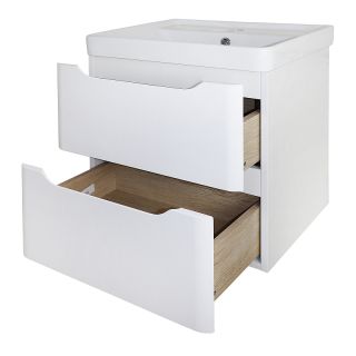 Тумба с раковиной Azario Lotos CS00094662 50 см белый глянец