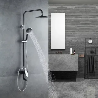 Душевая стойка Shevanik S9836H чёрный/хром Душевая стойка Shevanik S9836H чёрный/хром