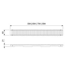 Решётка для душевого трапа Wonzon & Woghand WW-651900L-BG 90 см брашированное золото