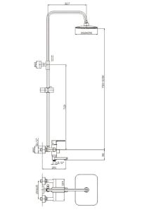 Душевая стойка Haiba HB2402 хром