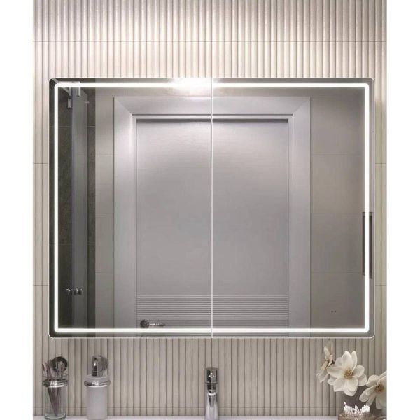 Зеркальный шкаф с подсветкой Vigo Geometry 119 100 см