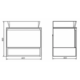 Тумба с раковиной Comforty Прага 00-00014535 60 см Серый Тумба с раковиной Comforty Прага 00-00014535 60 см Серый