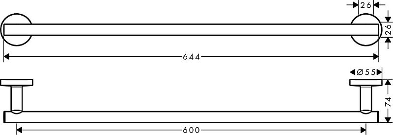 Полотенцедержатель Hansgrohe Logis Universal 41716000 хром