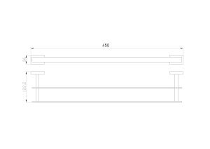 Вешалка для полотенец Wonzon & Woghand Flat WW-9711-45CM хром