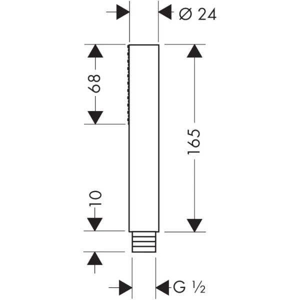 Душевая лейка Hansgrohe Starck 1 Jet 10531990 золото