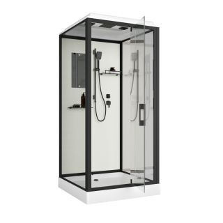 Душевая кабина Niagara Standart ST80/15Q/BL 80x80 см профиль чёрный стекло прозрачное