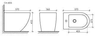Биде напольное Ceramica Nova Metropol CN4005 белый Биде напольное Ceramica Nova Metropol CN4005 белый