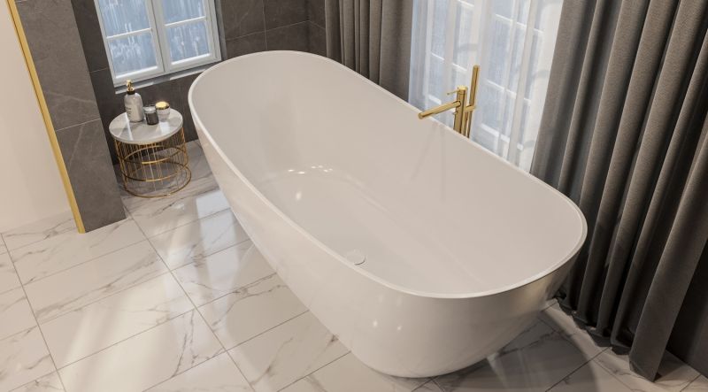 Ванна из искусственного камня Whitecross Onyx C 0206.160075.100 160x75см белый глянец