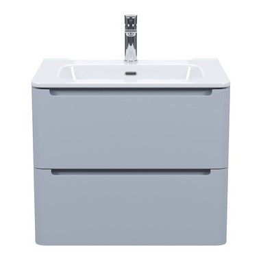 Подвесная тумба с раковиной IDDIS Edifice EDI60L0i95K 60см светло-серый