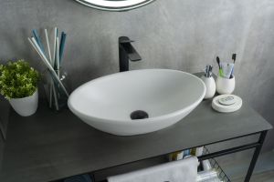 Раковина Gid Wm9021 51193 накладная белый матовый 52x32x14