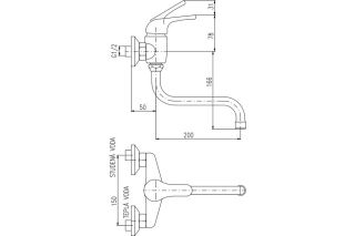 Смеситель для кухни Rav Slezak Sazava SA501.5/22 хром Смеситель для кухни Rav Slezak Sazava SA501.5/22 хром