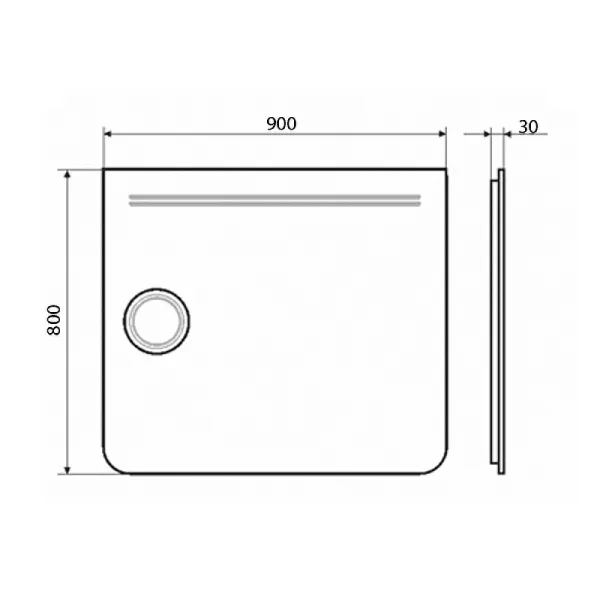 Зеркало  Comforty Лондон 90 00-00014140 90 см