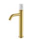 Смеситель для раковины Boheme Stick 122-MG-MR-W золото матовое/белый мрамор Смеситель для раковины Boheme Stick 122-MG-MR-W золото матовое/белый мрамор