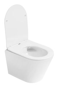 Подвесной унитаз Boheme Avva 973-SET-W безободковый смыв торнадо белый