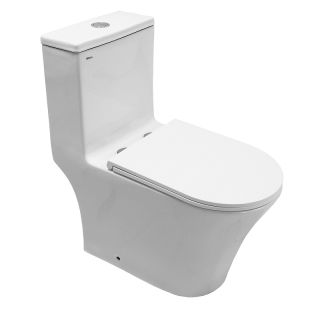 Унитаз-моноблок Azario Vally AZ-80687 безободковый торнадо белый