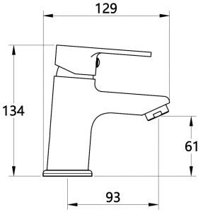 Смеситель для раковины ESKO Fin FN26 хром