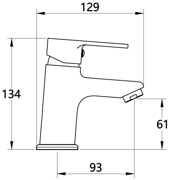 Смеситель для раковины ESKO Fin FN26 хром