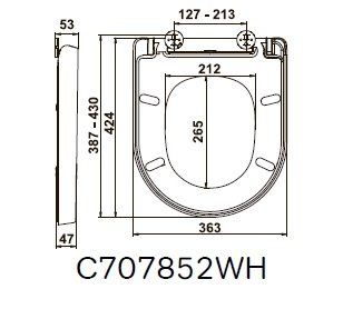Крышка для унитаза Am.Pm Spirit C707852WH с микролифтом