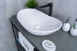 Раковина Gid Ws9811 54468 накладная под камень глянцевая 61x37x15 Раковина Gid Ws9811 54468 накладная под камень глянцевая 61x37x15
