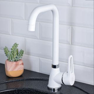 Смеситель для кухни РМС SL77W-017F-1 белый Смеситель для кухни РМС SL77W-017F-1 белый