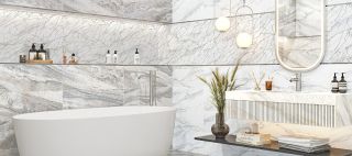 Керамическая плитка Delacora настенная Аликанте Статуарио / Alicante Statuario WT15ALC00R 246х740
