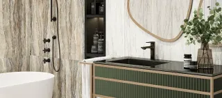 Керамическая плитка Delacora настенная Колорстоун темный / Colorstone Dark WT15CRN21R 246х740