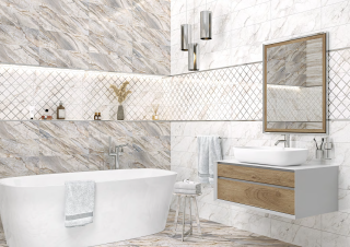 Керамическая плитка Delacora настенная Делайт кремовый / Delight Crema WT15DEG01R 246х740