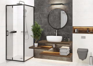 Керамическая плитка Delacora настенная Графито белый / Grafito White WT15GRF00R 246х740