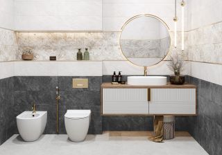 Керамическая плитка Delacora настенная Крео светлый / Kreo Light WT15KRE01R 246х740