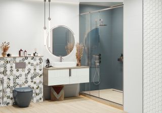 Плитка New Trend настенная Эдельвейс синий / Edelweiss Blue WT36EDW13 300х600х9