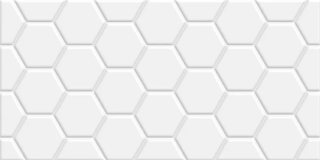 Плитка New Trend настенная Эдельвейс Гексагон белый / Edelweiss Hexagon White WT36EDW15 300х600х9
