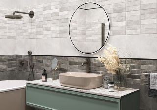 Плитка New Trend настенная Эльбрус Брик серый / Elbrus Brick Gray WT36ELR07 300х600х9