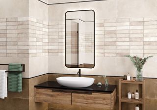 Плитка New Trend настенная Эльбрус Брик каштановый / Elbrus Brick Marron WT36ELR31 300х600х9