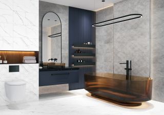 Плитка New Trend настенная Лимс темный / Lims Dark WT36LMM25 300х600х9