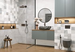 Плитка New Trend настенная Титан светлый / Titan Light WT36TIT15 300х600х9