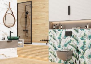 Керамическая плитка Delacora настенная Барбадос Калакатта / Barbados Calacatta WT93BAB00 300х900х10,5