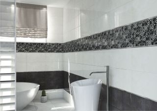 Керамическая плитка настенная AltaCera Антре белый / Antre White WT9ANR00 249x500х8.5 глянцевая