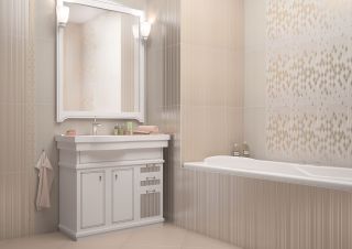 Керамическая плитка настенная AltaCera Лайнс бежевый / Lines Beige WT9LNS11 249x500х7.5 Глянцевая